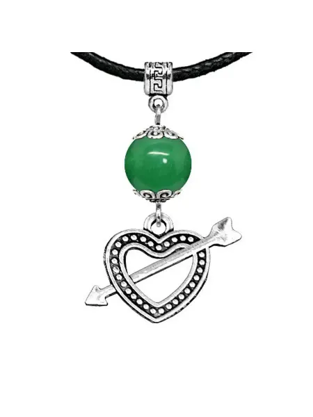 Runes&Gems Амулет Сердце со стрелой (любовь), нефрит