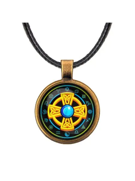 Runes&Gems Кулон-амулет со шнурком Кельтский крест