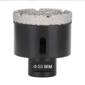 Коронка алмазная 55мм, по керамограниту и по керамике для УШМ(болгарка) Black, РСХ