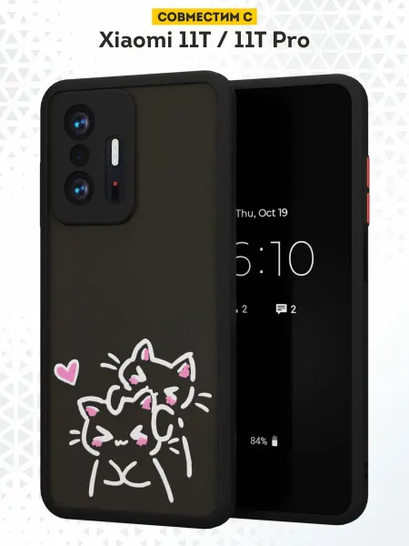 DesignOnCase Чехол бампер на Xiaomi Mi 11t с принтом Котики