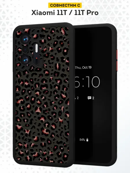 DesignOnCase Чехол бампер на Xiaomi Mi 11t с принтом Леопардовый