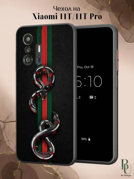 Be Unique Чехол бампер на Xiaomi Mi 11t и 11t Pro Gucci