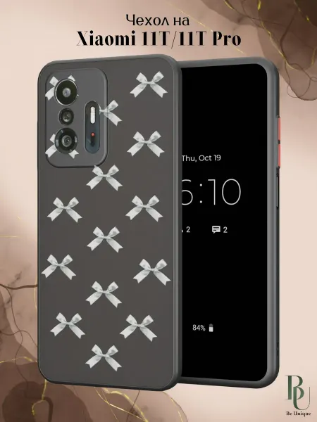 Be Unique Чехол бампер на Xiaomi Mi 11t и 11t Pro с принтом Бантики