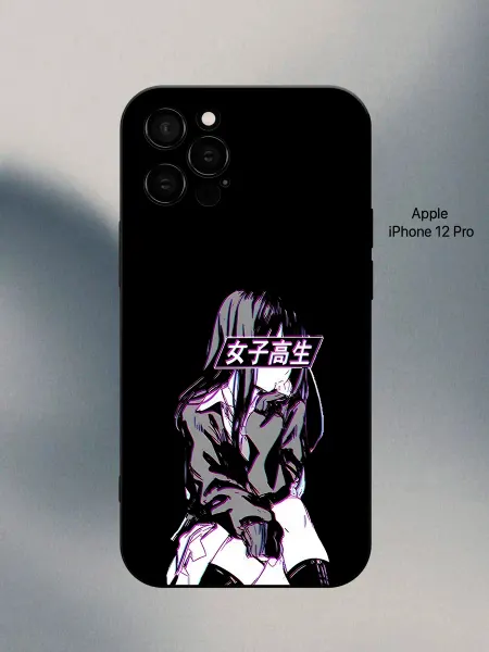 PANCASE Чехол на iPhone 12 Pro глитч аниме
