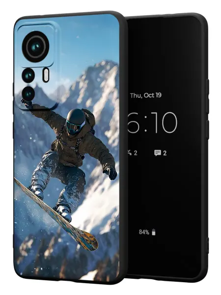 PBl store Чехол на Xiaomi 12T 12T Pro с принтом Сноубордист
