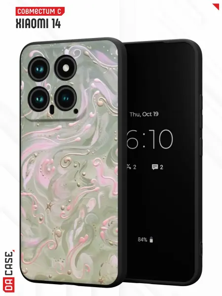 DACase Чехол на Xiaomi 14 с принтом Мрамор