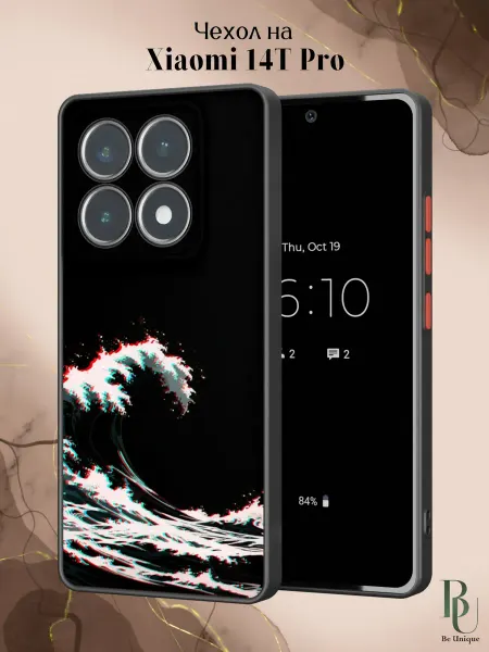 Be Unique Чехол бампер на Xiaomi 14T Pro Аниме Волна