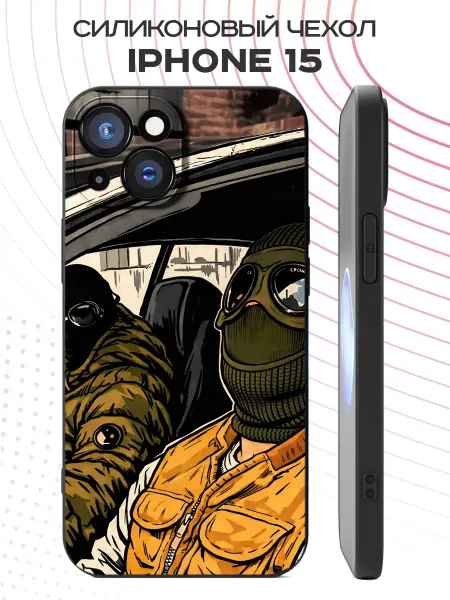 FACTORIA Чехол на Apple Iphone 15 с военным принтом