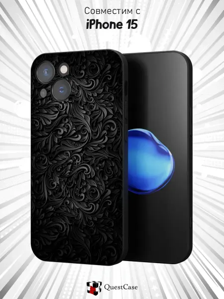 QuestCase Чехол на Apple Iphone 15 с принтом Орнамент
