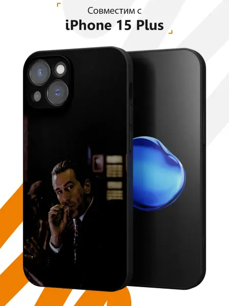Мобилиус Чехол на iPhone 15 Plus с принтом Крестный отец