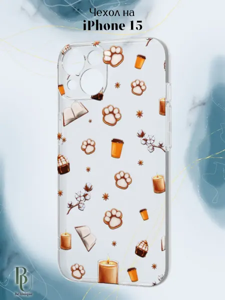 Be Unique Чехол на iPhone 15 с зимним принтом