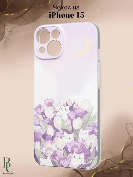 Be Unique Чехол на iPhone 15 с принтом Котики