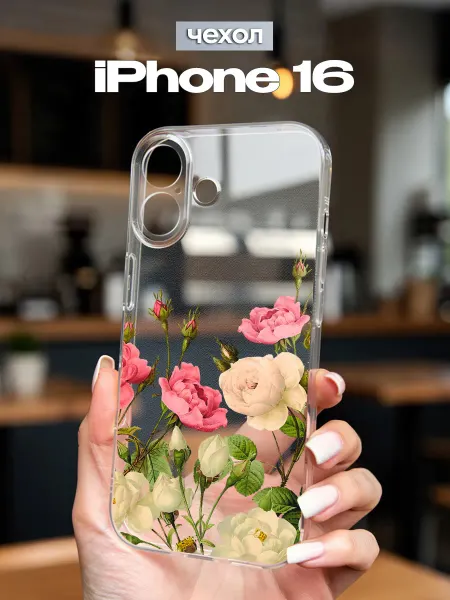 FACTORIA Чехол на IPhone 16 с принтом Розы