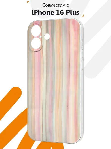 Мобилиус Чехол на iPhone 16 Plus с принтом Полосы