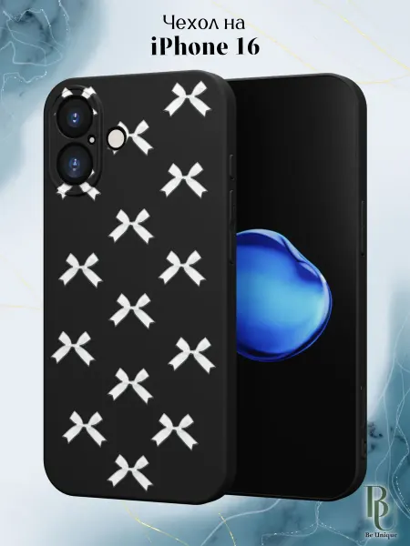 Be Unique Чехол на iPhone 16 с принтом Бантики