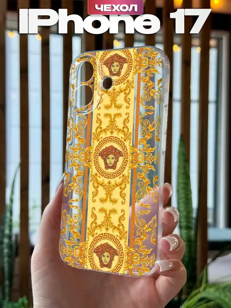 PBl store Чехол на Apple iPhone 17 с принтом Versace