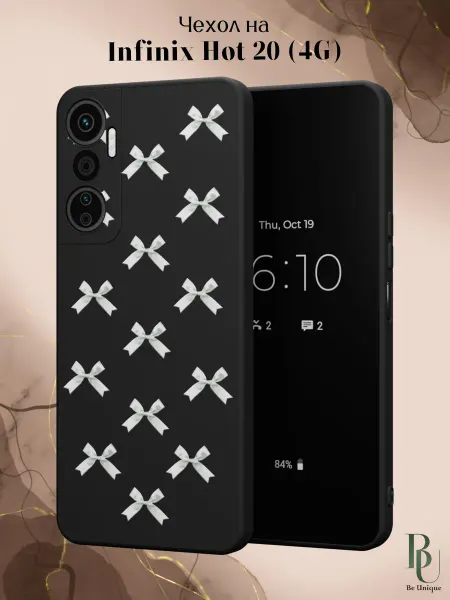 Be Unique Чехол на Infinix HOT 20 4G с принтом Бантики
