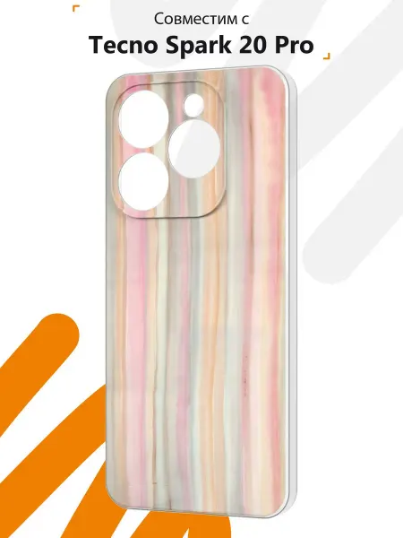 Мобилиус Чехол на Tecno Spark 20 Pro с принтом Полосы
