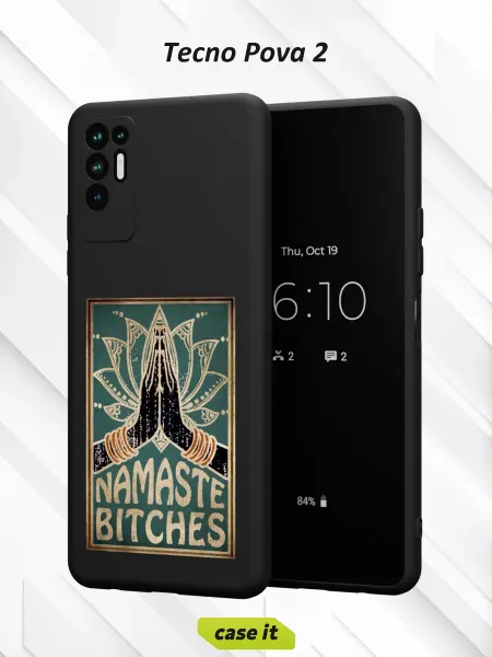 Case it Чехол на Tecno Pova 2с принтом Namaste
