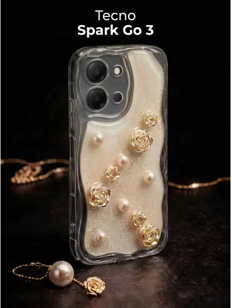 РИНОФОН Чехол с розами на Tecno Spark Go 3