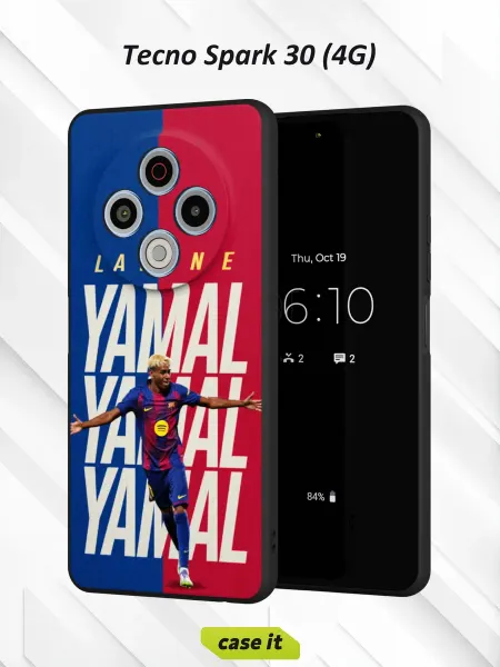 Case it Чехол на Tecno Spark 30 4G с принтом Ламин Ямаль