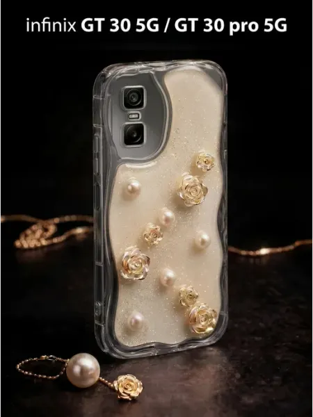 РИНОФОН Чехол с розами на Infinix GT 30 5G, Infinix GT 30 Pro 5G