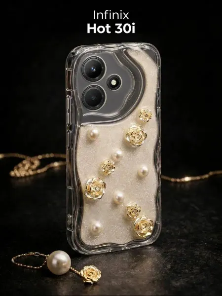 РИНОФОН Чехол с розами и жемчугом на Infinix Hot 30i
