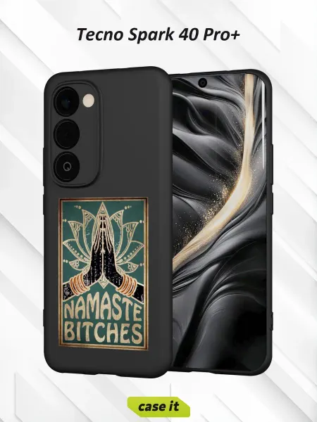 Case it Чехол на Tecno Spark 40 Pro+с принтом Namaste