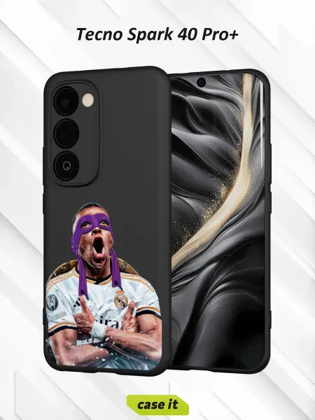 Case it Чехол на Tecno Spark 40 Pro+ с принтом Мбаппе