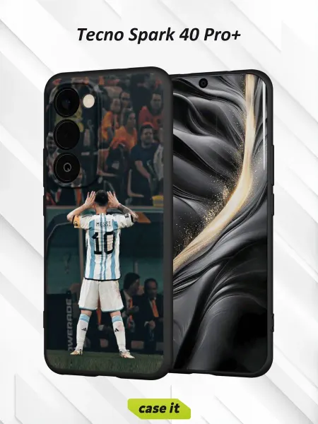 Case it Чехол на Tecno Spark 40 Pro+ с принтом Месси