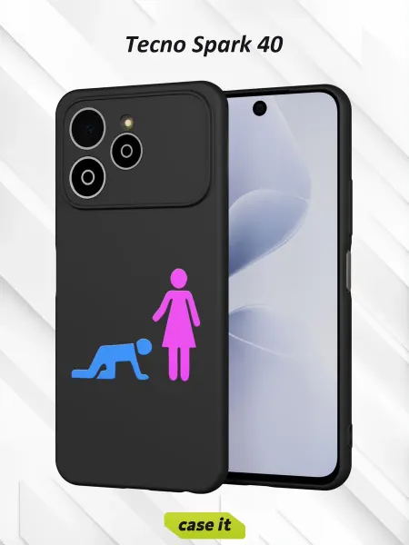 Case it Чехол на Tecno Spark 40 с женским принтом