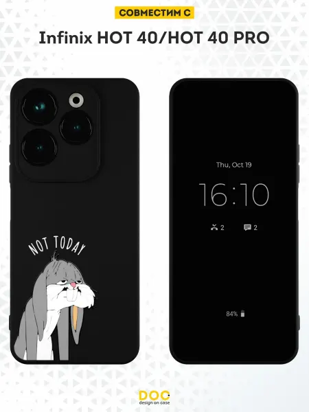 DesignOnCase Чехол на Infinix HOT 40 HOT 40 PRO с принтом Багз Банни