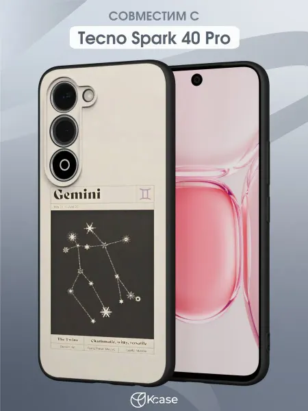Kcase Чехол на Tecno Spark 40 Pro с принтом Близнецы
