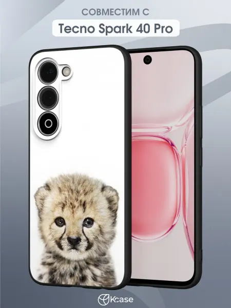 Kcase Чехол на Tecno Spark 40 Pro с принтом Гепард