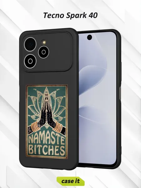 Case it Чехол на Tecno Spark 40с принтом Namaste
