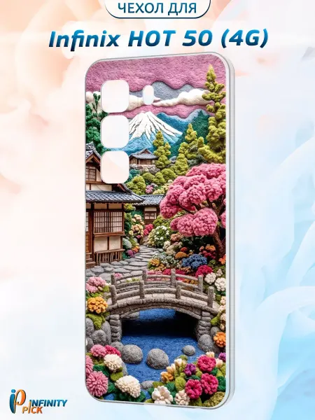 Infinity pick Чехол на Infinix HOT 50 (4G) с принтом Сакура