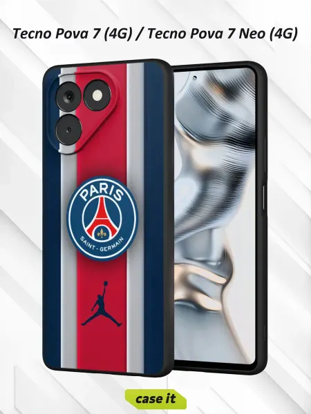 Case it Чехол на Tecno Pova 7 Neo Tecno Pova 7 4G с принтом ПСЖ