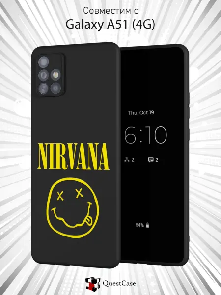 QuestCase Чехол на Samsung A51 4G с принтом Nirvana