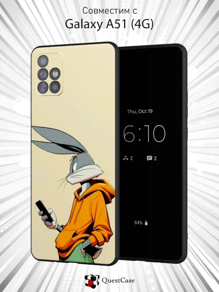 QuestCase Чехол на Samsung A51 4G с принтом Багз Банни