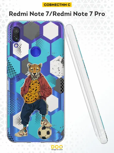 DesignOnCase Чехол на Xiaomi Redmi Note 7 с принтом гепард