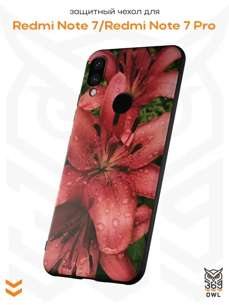 OWL369 Чехол на Xiaomi Redmi Note 7 с принтом Лилия