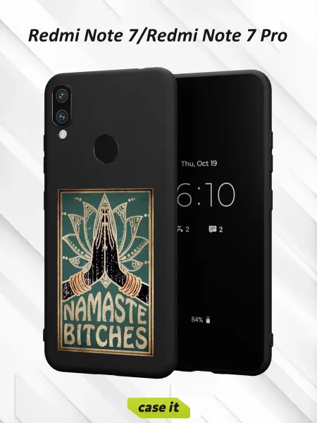 Case it Чехол на Redmi Note 7с принтом Namaste