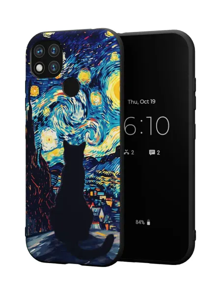QuestCase Чехол на Xiaomi Redmi 9C с принтом Котик