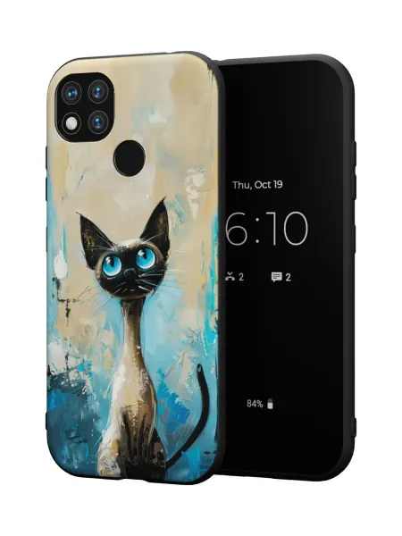 QuestCase Чехол на Xiaomi Redmi 9C с принтом Котики