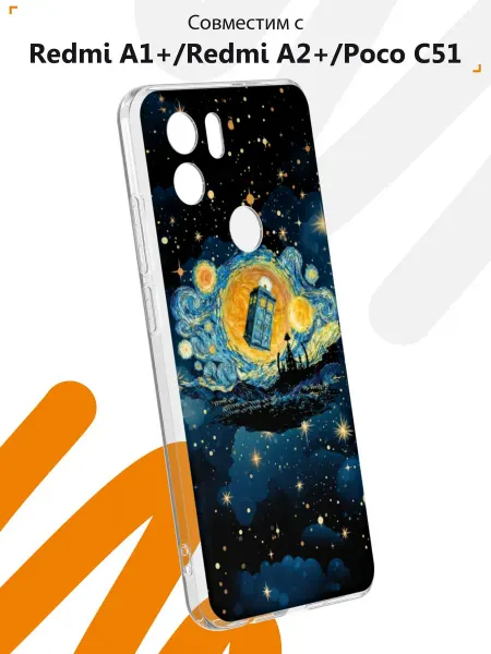 Мобилиус Чехол на Xiaomi Redmi A1+ с принтом Доктор Кто