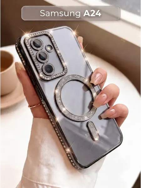 ЧЕХОЛБЕРИ Чехол со стразами и MagSafe на Samsung Galaxy A24