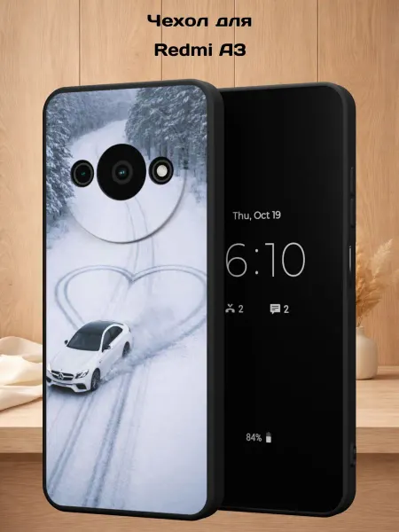 Case Style Чехол на Redmi A3 с принтом Мерседес