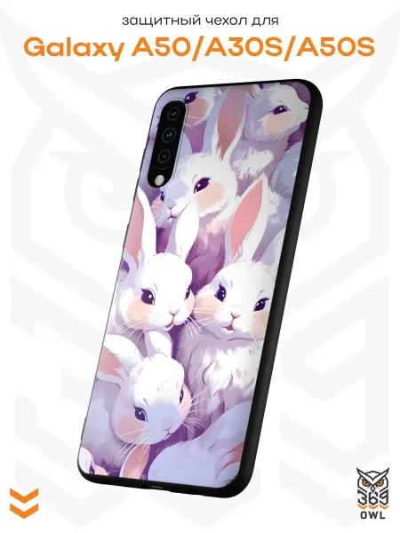 OWL369 Чехол на Samsung A50 A30S A50S с принтом Зайчики