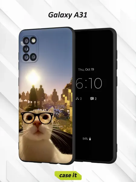 Case it Чехол на Samsung A31с принтом Умный кот