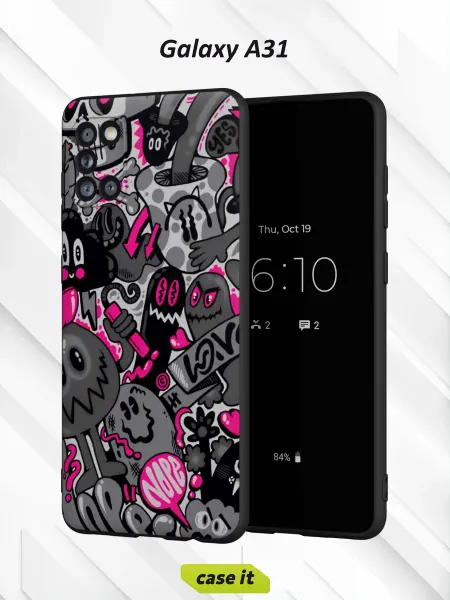 Case it Чехол на Samsung A31с принтом Эмо смайлы